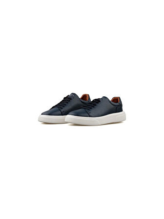 Lufian Tommy Erkek Deri Sneaker Ayakkabı Lacivert 111230280