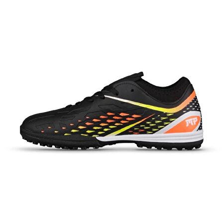M.P Unisex Bağcıklı Siyah-Turuncu Halı Saha Futbol Ayakkabısı 241-1358GR