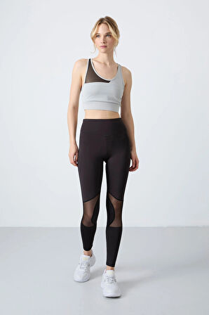 Tommy Life Siyah Esnek Standart Fit Performans Kadın Tayt Takım 95331