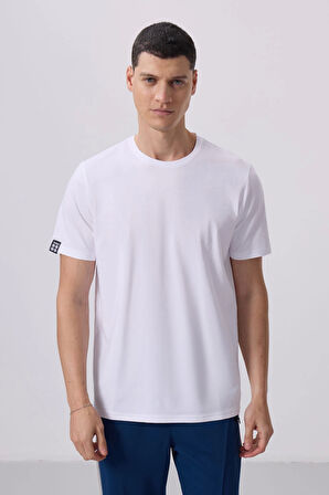 Tommy Life Beyaz Erkek Basic Kısa Kol Standart Kalıp O Yaka T-shirt 87911