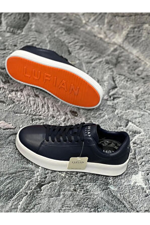 Lufian Anton Sneaker Erkek Deri Ayakkabı Lacivert 111230254