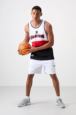 Tommy Life Nefes Alan Dokulu İnce Esnek Standart Fit Erkek Basketbol Atlet - 88395