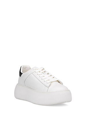 Lufian Marcella Kadın Hakiki Deri Klasik Sneaker Krem 121230031