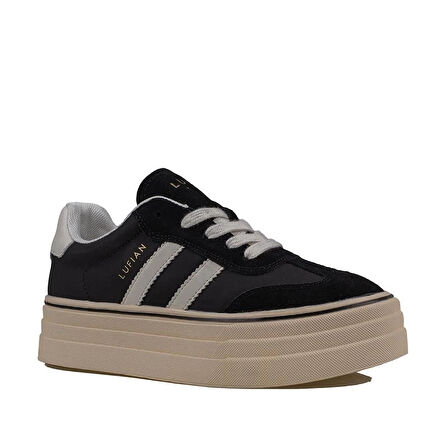 LUFİAN ANGELA KADIN YÜKSEK TABAN SİYAH SNEAKER AYAKKABI 121230025