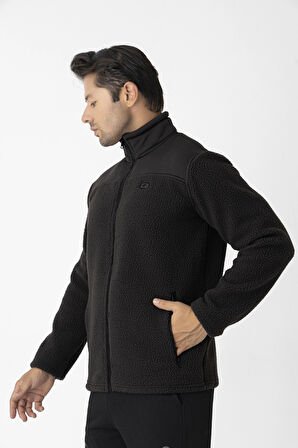 Crozwise Tam Fermuar 3 İplik Sweat Siyah 6055-10