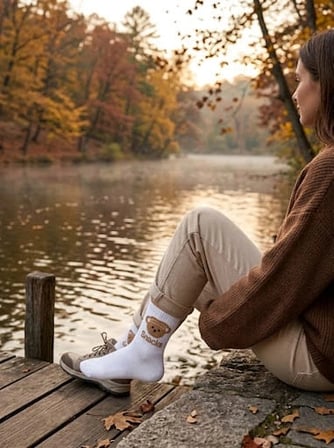 Bayan Supersocks Beyaz Çorap