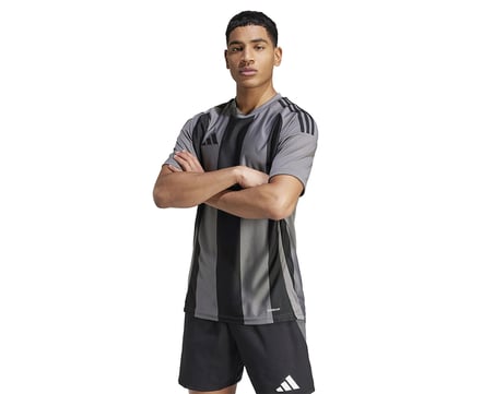 Adidas Striped 24 Jsy Erkek Futbol Forması Gri IW2145