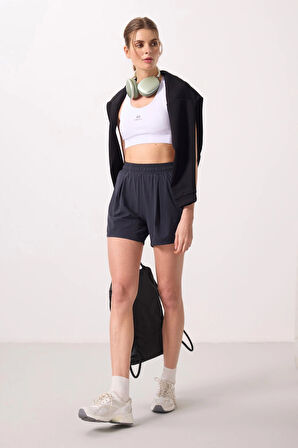 Tommy Life Rahat Form Kadın Şort Siyah 91014