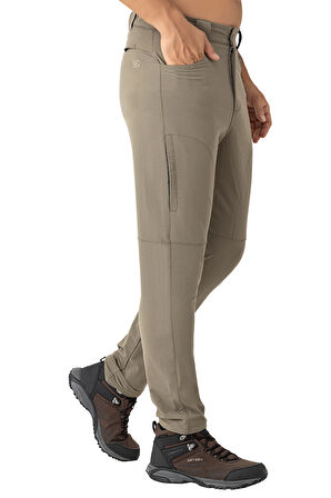 Crozwise Outdoor Dar Paça Erkek Alt Eşofman Bej 2241