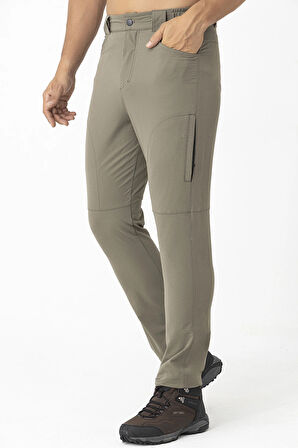 Crozwise Outdoor Dar Paça Erkek Alt Eşofman Bej 2241