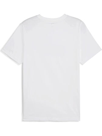 Puma ESS No. 1 Logo Tee Erkek Regular Fit Baskılı Beyaz T-Shirt 68253202