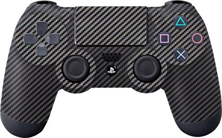 PS 4 Siyah Carbon Fiber DualShock Kol Kaplama 2 Adet Çınar Extreme 