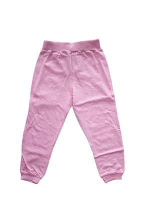 Kız Çocuk Pembe Happy Gökkuşağı Baskılı Tek Alt Eşofman