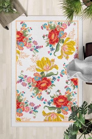 Kaymaz Taban Yıkanabilir Halı – Mutfak, Salon, Yatak Odası için Modern Dijital Baskı Halı (SLNHALI54