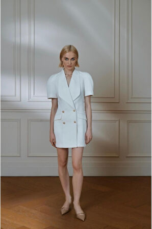 Kısa kollu ceket elbise