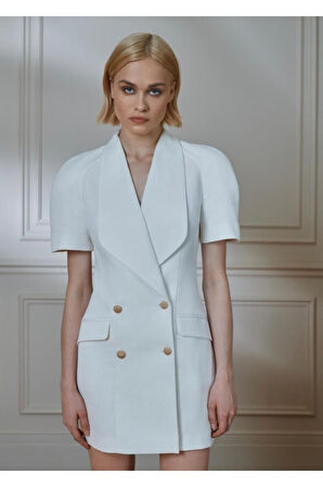 Kısa kollu ceket elbise