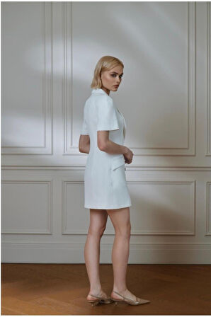 Kısa kollu ceket elbise