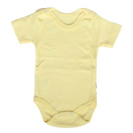 Unisex Sarı Kısa Kol Zıbın