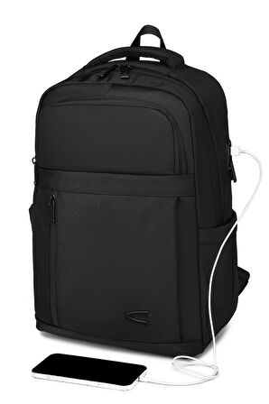 15,6 İnç Laptop Bölmeli, Ortopedik Sırt Destekli Su Geçirmez Erkek Sırt Çantası Ctv8679 Siyah