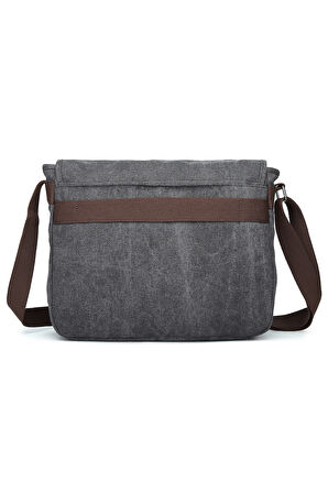 Kanvas Kumaş, 15,6 İnç Laptop Bölmeli Erkek Postacı Çantası 1317 Antrasit