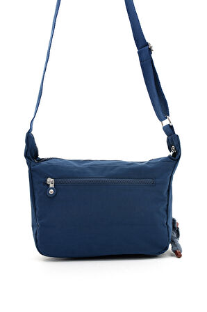 Çok Cepli Çapraz Askılı Kadın Omuz Çantası Orta Boy Günlük HV3046 Lacivert