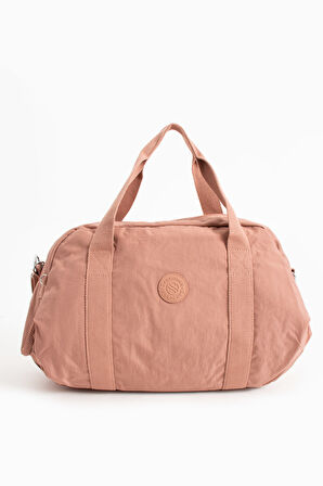 Çok Cepli Ayakkabı Bölmeli Spor El Valizi ve Seyahat Çantası Orta Boy HV3029 Pembe