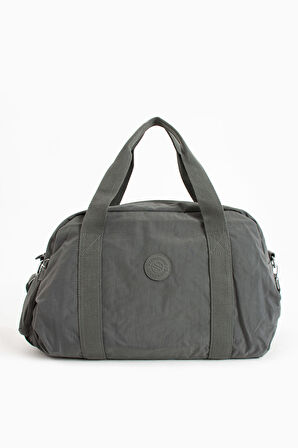 Çok Cepli Ayakkabı Bölmeli Spor El Valizi ve Seyahat Çantası Orta Boy HV3029 Koyu Gri