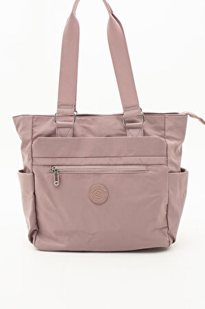 Çok Cepli Kadın Omuz Çantası Büyük Boy Günlük HV4003 Açık Mor