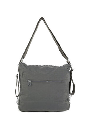 Çok Cepli Ayarlanabilir Çapraz Askılı Kadın Omuz ve Sırt  Çantası Büyük Boy Günlük HV3050 Koyu Gri