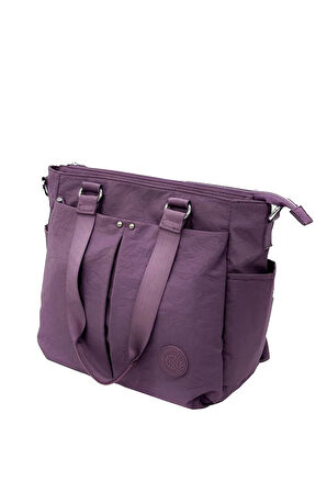 Çok Cepli Kadın Omuz Çantası Orta Boy Günlük HV4000 Mor