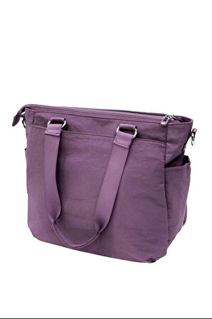 Çok Cepli Kadın Omuz Çantası Orta Boy Günlük HV4000 Mor