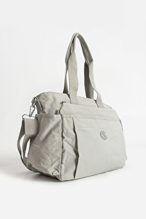 Çok Cepli Kadın Omuz Çantası Büyük Boy Günlük HV7003 Gri