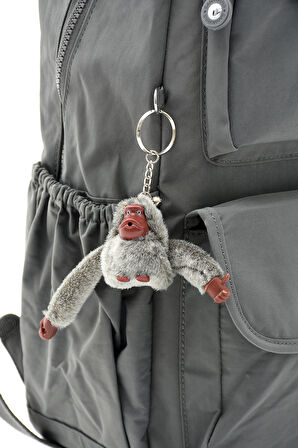 Çok Cepli Kadın Sırt Çantası Büyük Boy Okul ve Günlük HV3016 Koyu Gri