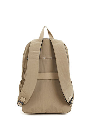 Çok Cepli Kadın Sırt Çantası Büyük Boy Okul ve Günlük HV3062 Koyu Bej