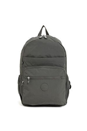Çok Cepli Kadın Sırt Çantası Büyük Boy Okul ve Günlük HV3062 Koyu Gri