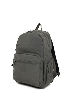 Çok Cepli Kadın Sırt Çantası Büyük Boy Okul ve Günlük HV3062 Koyu Gri