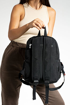 Çok Cepli Kadın Sırt Çantası Orta Boy Günlük HV3001 Siyah