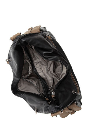 Barcelona Spor Bohem Tarzı Geniş ve Büyük Uzun Askılı Omuz Çantası 1582 Platin