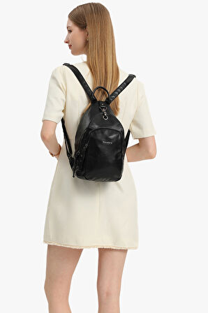 Barcelona Günlük Spor Küçük Boy Kadın Sırt Çantası 1639 Siyah