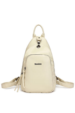 Barcelona Günlük Spor Küçük Boy Kadın Sırt Çantası 1639 Bej