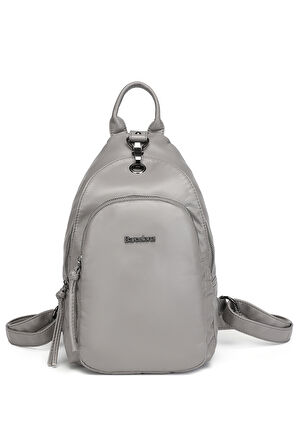 Barcelona Günlük Spor Küçük Boy Kadın Sırt Çantası 1639 Koyu Gri