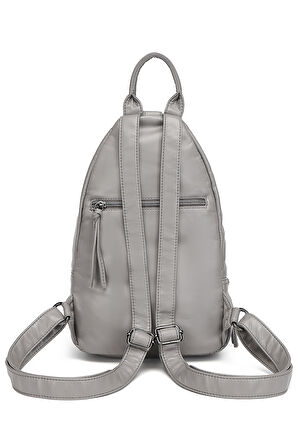 Barcelona Günlük Spor Küçük Boy Kadın Sırt Çantası 1639 Koyu Gri