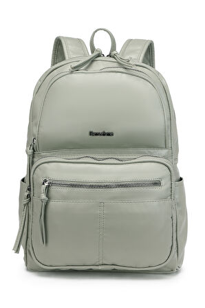 Barcelona Günlük Çok Cepli Orta Boy Kadın Sırt  Çantası 1872 Mint