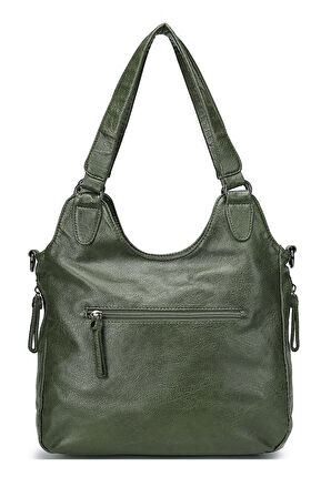 Barcelona Günlük Kadın El ve Omuz Çantası Uzun Askılı Çok Cepli 1893 Yeşil