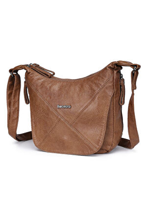 Barcelona Günlük Çapraz Askılı Kadın Postacı Çantası 1896 Camel