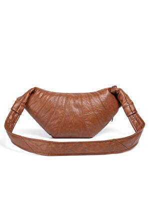 Barcelona Geniş Vücut Omuz Çantası Örgü Detaylı 1913 Kahverengi