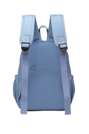 Smart Su Geçirmez Krınkıl Kumaş Tablet Bölmeli Orta Boy Kadın Günlük Sırt Çantası Jeans Mavi