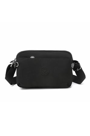 Smart Bags Günlük Küçük Boy Su Geçirmez Hafif Krınkıl Kumaş Kadın Omuz Çantası Siyah