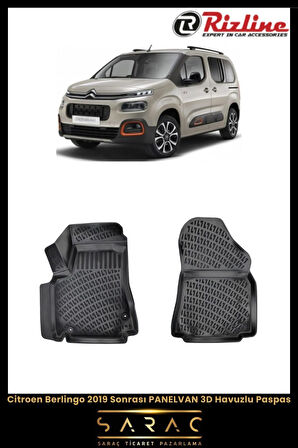 Rizline Citroen Berlingo Panelvan 2019 Model 3D Havuzlu Paspas