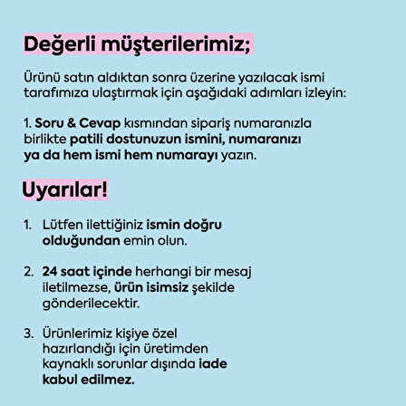 Kişiye Özel Kadife Köpek Boyun Tasması İsme Özel Köpek Tasması İsimli Köpek Tasması (Nakışlı)